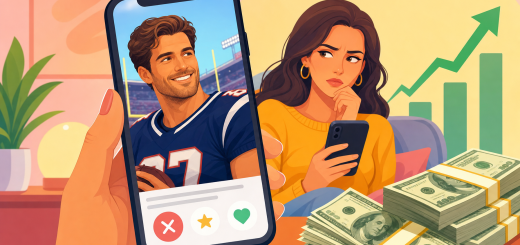 Fake 49ers player romance scam illustration